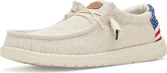 Hey Dude Wally Americana Mens Shoes Bone White/Multi : 14 M, Textile