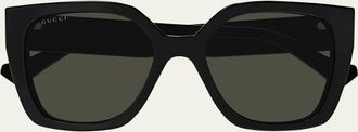 Gucci Color-Block GG Injection Plastic Cat-Eye Sunglasses