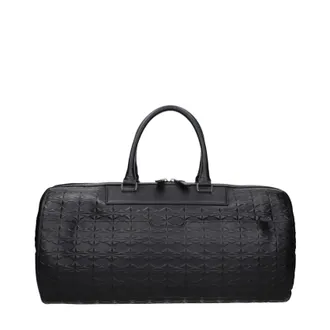 Pineider Herrens Leder-Aktentasche Schwarz