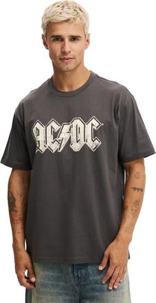 Cotton On Mens Premium Loose Fit Music T-Shirt in Faded Slate - Ac Dc - Hells at Nordstrom, Size X-Large