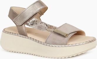 Gabor Womens Foam Womens Sandals - Gold - Size: 5.5