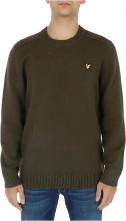 Lyle & Scott Trui met ronde hals - Heren - Ronde hals truien - Groen - S - Truien & Vesten