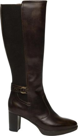 Nero Giardini Manolete Laarsjes met Hak - Dames - Laarzen met Hak - Bruin - 36 EU - Leer - Schoenen