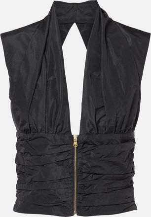 Patou Ruched taffeta top