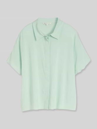 Tom Tailor Denim Relaxed Fit Kurzarmbluse aus Viskose in Hellgruen, Gr&ouml;&szlig;e XS