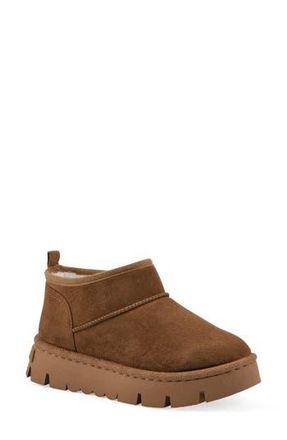 White Mountain Toree Faux Fur Lined Platform Boot in Chestnut at Nordstrom Rack, Size 8.5