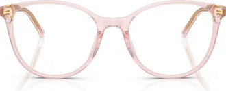 Dolce & Gabbana 52mm Butterfly Optical Glasses in Transparent Rose/demo Lens at Nordstrom