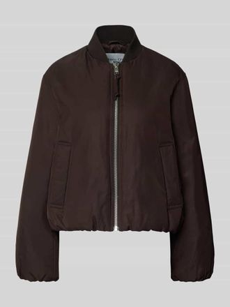 Marc O'Polo Denim Marc OPolo Denim Regular Fit Bomberjacke mit College-Kragen in Dunkelbraun, Gr&ouml;&szlig;e XL