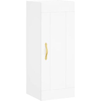 vidaXL Armario De Pared Madera De Ingenier&iacute;a Blanco 34,5x34x90 Cm Vidaxl