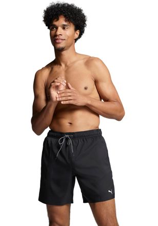 Puma Badeshorts PUMA PUMA SWIM MEN MID SHORTS 1P, Herren, Gr. XXL, N-Gr, schwarz, Web, Obermaterial: 100% Polyester, unifarben, Badehosen Badeshorts, High-