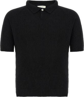 Maryya Boucl&eacute; Katoenen Poloshirt - Heren - Polos - Zwart - L - Katoen - Tops