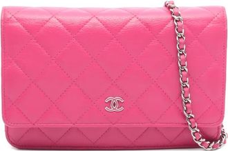 Chanel 2015-2016 matelasse chain wallet - Pink