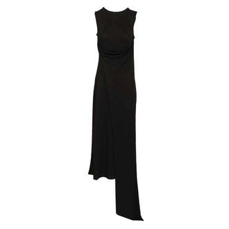Ami Jersey Maxi Lavalliere Dress - female - Ami Paris - Maxi Dresses - Black - XS - Dresses