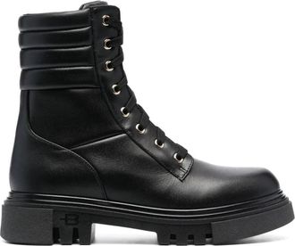 Baldinini Enkellaarsjes met veters - Dames - Veterlaarzen - Zwart - 36 EU - Leer - Schoenen