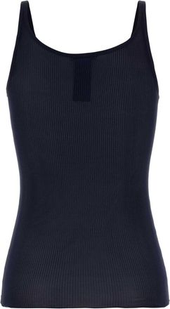 Prada Womens Navy Blue Silk Tank Top Baltico Exterior: T-Shirt T-shirts And Polos