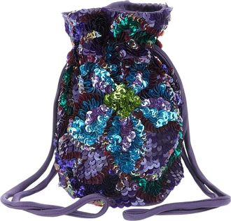 P.A.R.O.S.H. Bolso tipo saco con cord&oacute;n y adornos - Bags - Mujer - P&uacute;rpura - ONE SIZE