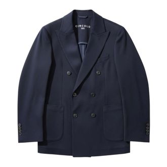 Circolo 1901 Formal Blazers, male, Blue, Size: XL Double Breasted Jacket