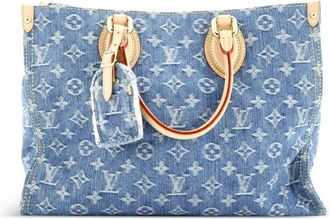 Louis Vuitton OnTheGo Monogram Denim MM tote bag - Blu