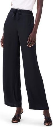 Nic+Zoe Crepe Wide Leg Pants in Black Onyx at Nordstrom Rack, Size 16P