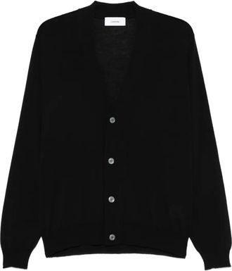 Lardini Cardigan in lana con bottoni - Nero
