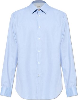 Paul Smith Tailored Shirt - Heren - Zakelijke Overhemden - Blauw - 2XL - Katoen - Overhemden
