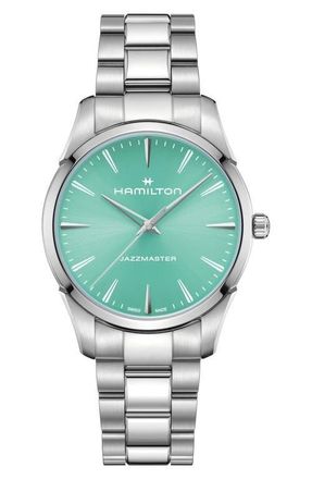 Hamilton Jazzmaster Bracelet Watch, 40mm in Turquoise at Nordstrom