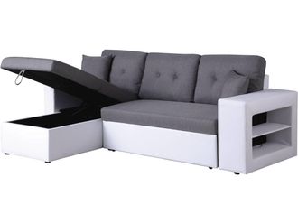 Habitat et Jardin Habitat Et Jardin - Sof&aacute; Esquinero Convertible/reversible axel - Blanco/gris