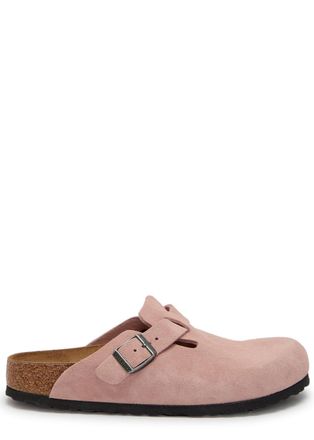 Birkenstock Boston Brushed Suede Clogs - Pink - 40 (IT40/ UK7)