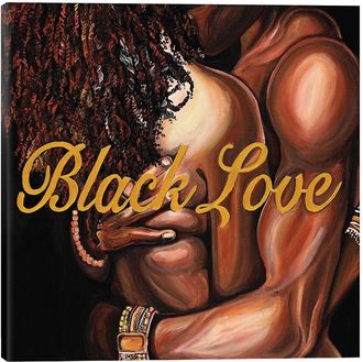 iCanvas Icanvas Black Love By Poetically Illustrated Wall Art