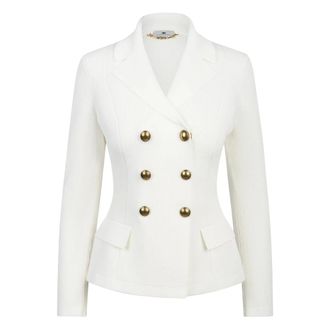 Elisabetta Franchi Dames, Jassen, Wit, Maat: XL Denim