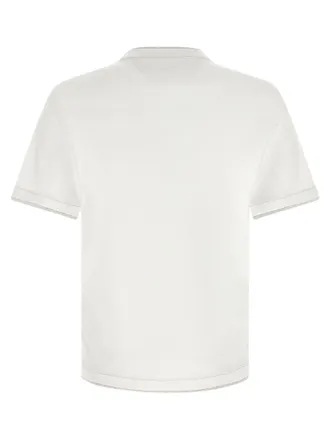 Brunello Cucinelli Double Layer Cotton Jersey T-shirt - White