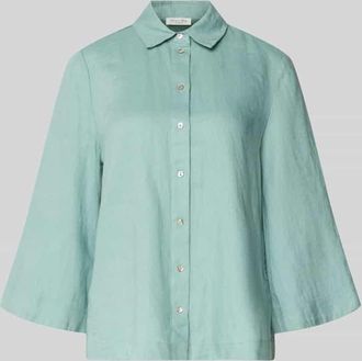 Christian Berg Relaxed Fit Leinenbluse mit 3/4-Arm in Mint, Gr&ouml;&szlig;e 34