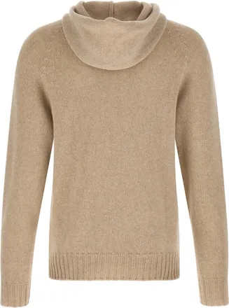 Maryya Cashmere and Virgin Wool Hoodie - Beige