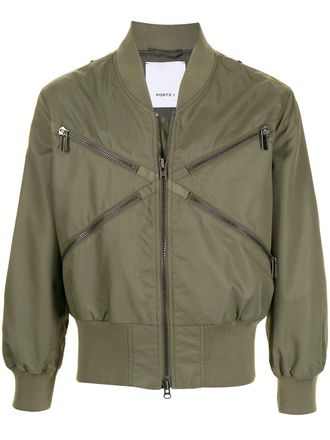 Ports V Bomber con zip - Verde