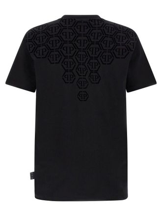 Philipp Plein Logo-Embroidered Monogram T-Shirt - Black