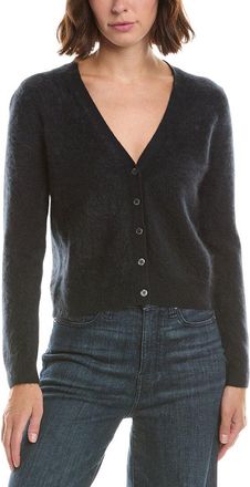 Sofiacashmere Sofiacashmere Brushed Cashmere Cropped 100% Cashmere Cardigan
