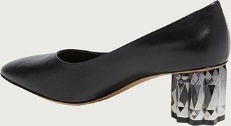 Ferragamo Block Heel Pump - Black