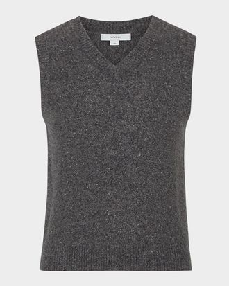 Vince Donegal Plush Cashmere Sweater Vest