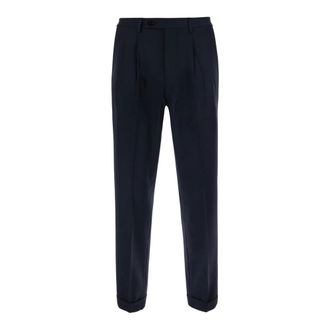 Michael Coal Double-Pleat Tech Broeken - Heren - Broeken - Blauw - Maat: W33