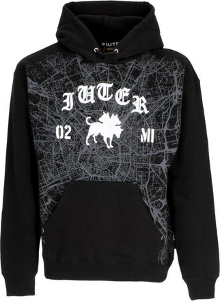 Iuter Milano Map Logo Hoodie Zwart - Heren - Hoodies - Zwart - XL - Katoen - Hoodies & sweatvesten