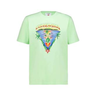 Casablanca T-Shirts, male, Green, Size: XL Short Sleeve T-Shirt