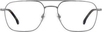 Carrera 55mm Square Optical Glasses in Matte Dark Ruthenium Havana at Nordstrom