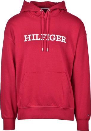 Tommy Hilfiger Red Iconic Logo Cotton Sweatshirt