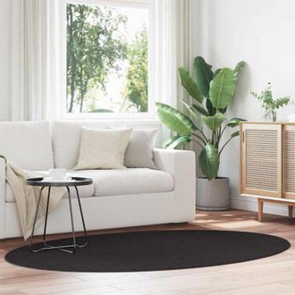 vidaXL Tappeto Nero 140 x 200 cm Poliestere - Vidaxl