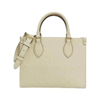 Louis Vuitton Pre-owned Vintage Handtas - Dames - Pre-owned - Beige - Maat: ONE Size Leer
