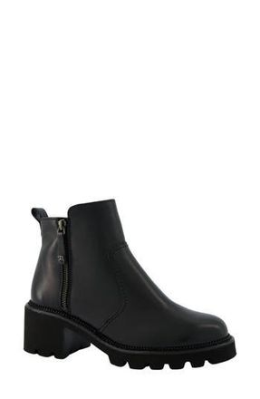 Paul Green Carina Block Heel Bootie in Black Leather at Nordstrom Rack, Size 7.5Us / 5Uk