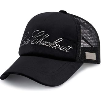 Philipp Plein Baseball Cap Late Checkout Crystals Unisex in Black at Nordstrom, Size 00