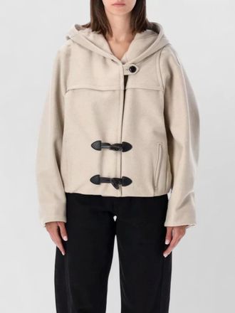 Isabel Marant cashmere wool hooded single breasted coat