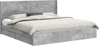 vidaXL Estructura De Cama Con Almacenamiento Y Cabecero Gris Hormig&oacute;n Vidaxl