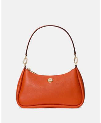 Kate Spade New York Womens Kayla Shoulder Bag - Orange Leather - One Size